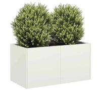 vidaXL Jardinière blanc 80x40x40 cm - Acier laminé