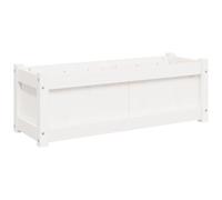 vidaXL Bac à plantes 837451 – 90x31x31 cm pin massif blanc