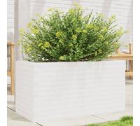 vidaXL Jardinière Blanc Bois