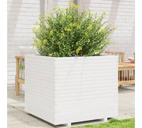vidaXL Jardinière - Blanc Bois de pin massif