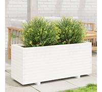 vidaXL Jardinière blanc bois pin
