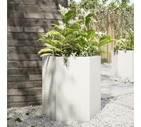 Vidaxl Jardinière Blanc Hexagone 46x40x45 Cm Acier