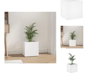 vidaXL Jardinière blanche 40x40x40 cm Bois composite - Pots de fleurs & Jardinières