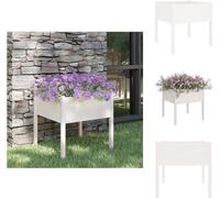 vidaXL Jardinière blanche 70x70x70 cm pin massif - Pots de fleurs & Jardinières