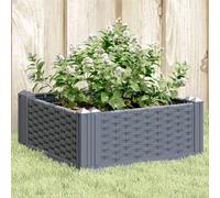 vidaXL Jardinière bleu gris avec piquets