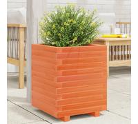 vidaXL Jardinière bois de pin 40x40x49,5 cm Cire Marron