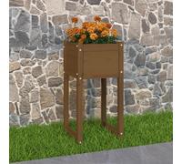 vidaXL Jardinière Bois de Pin 40x40x81 cm Marron Miel