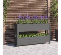 vidaXL Jardinière Bois de pin Gris