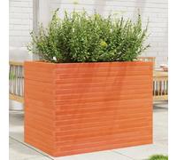 vidaXL Jardinière bois de pin massif - cire marron 90x60x68,5 cm