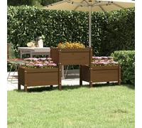 vidaXL Jardinière Bois Pin Massif