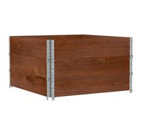vidaXL Jardinière brune 100x100 cm pin massif