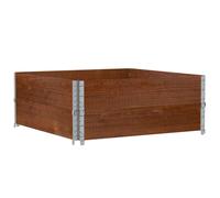 vidaXL Jardinière brune 100x100 cm pin massif