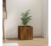 vidaXL Jardinière Chêne fumé 40x40x40 cm Bois d'ingénierie