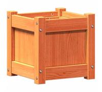 vidaXL Jardinière Cire Marron 31x31x31 cm Bois de pin Massif