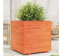 vidaXL Bac à plantes brun cireux 70x70x72 cm pin massif