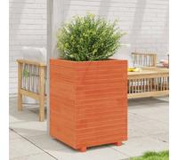 VIDAXL Jardinière cire marron - Bois de pin 50x50x72,5 cm
