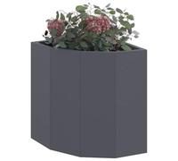 vidaXL Jardinière d'angle Anthracite 30 x 30 x 35 cm Acier, Jardin et Terrasse, Jardinière en Acier, Boîte à Fleurs Durable, Conteneur Extérieur, Décor pour Plantes