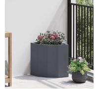 vidaXL Jardinière d'angle Anthracite 30 x 30 x 35 cm Acier, Jardin et Terrasse, Jardinière en Acier, Boîte à Fleurs Durable, Conteneur Extérieur, Décor pour Plantes