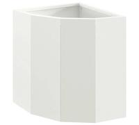 Vidaxl Jardinière D'angle Blanc 30 X 30 X 35 Cm Acier