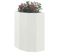 vidaXL Plante d'angle Blanc 30 x 30 x 50 cm Acier