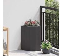 vidaXL Plante d'angle noir 30 x 30 x 50 cm acier