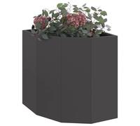 vidaXL Jardinière d'angle Noir 45 x 45 x 50 cm Acier