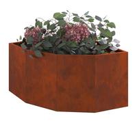 vidaXL Plante d'angle Rouillé 60 x 60 x 35 cm Acier résistant aux intempéries