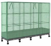 vidaXL : Jardinière de jardin avec couvercle de serre et roues, lot de 4, en plastique PP