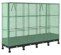 vidaXL : Jardinière de jardin avec couvercle de serre et roues, lot de 4, en plastique PP