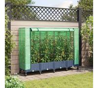 vidaXL : Jardinière de jardin avec couvercle de serre et roues, lot de 4, en plastique PP