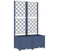 vidaXL Jardinière de jardin avec treillis bleu-gris 80x40x136 cm PP