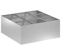 vidaXL Jardinière d'extérieur argentée, 100 x 100 x 30 cm, en acier galvanisé