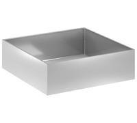vidaXL Jardinière d'extérieur argentée, 100 x 100 x 30 cm, en acier galvanisé