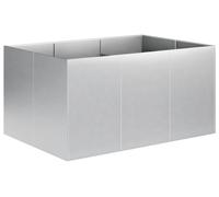 vidaXL Jardinière d'extérieur argentée, 120 x 80 x 60 cm, en acier galvanisé