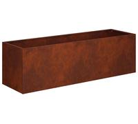 vidaXL Jardinière d'extérieur, aspect rouille, 100 x 30 x 30 cm, acier résistant aux intempéries