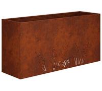 vidaXL Jardinière d'extérieur, aspect rouille, 100 x 30 x 49 cm, acier résistant aux intempéries