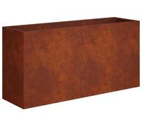 vidaXL Jardinière d'extérieur, aspect rouille, 100 x 30 x 50 cm, acier résistant aux intempéries