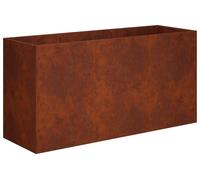 vidaXL Jardinière d'extérieur, aspect rouille, 120 x 40 x 60 cm, acier résistant aux intempéries