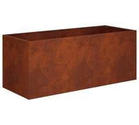 vidaXL Jardinière d'extérieur, aspect rouille, 80 x 40 x 40 cm, en acier résistant aux intempéries