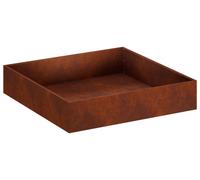 vidaXL Jardinière d'extérieur, aspect rouille, 80 x 80 x 20 cm, en acier résistant aux intempéries
