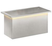 vidaXL Jardinière d'extérieur avec éclairage LED, argent, 30 x 60 x 30 cm, en acier inoxydable