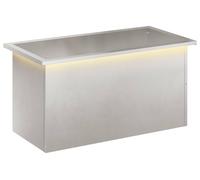 vidaXL Jardinière d'extérieur avec éclairage LED, argentée, 40 x 80 x 40 cm, en acier inoxydable