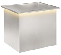 vidaXL Jardinière d'extérieur avec éclairage LED, argentée, 50 x 60 x 48 cm, en acier inoxydable