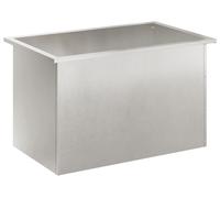 vidaXL Jardinière d'extérieur avec éclairage LED, argentée, 50 x 80 x 48 cm, en acier inoxydable