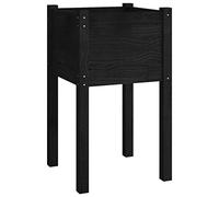 vidaXL Jardinière d'extérieur Noir 40x40x70 cm Bois de pin Massif