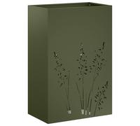 vidaXL Jardinière d'extérieur, vert olive, 50 x 30 x 75 cm, acier laminé à froid