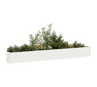 vidaXL Jardinière en acier laminé à froid - Blanc