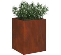 vidaXL Jardinière en acier résistant aux intempéries 32 x 32 x 40 cm