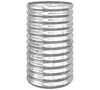 vidaXL Jardinière en acier revêtu par poudre 40x40x68 cm argenté