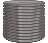 vidaXL Jardinière en acier revêtu par poudre 80x80x68 cm Gris